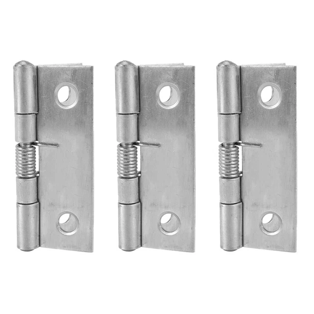 3X 2 Acero Inoxidable Autocierre Esquina Dibujo Bisagra de Tuero T3C6