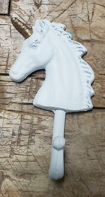 Cast Iron UNICORN Towel Hanger Coat Hat Hooks Key Rack Hook Mythological HORSE