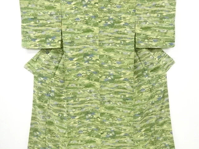 6646860: Japanese Kimono / Antique Kimono / Taisho Roman Style / Mon Kinsha / Sc