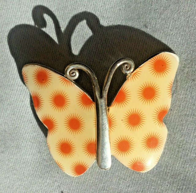 Pince à Cheveux Vintage TARATATA – Papillon Multicolore, Fait Main En France