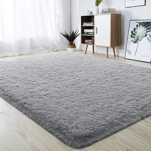 Ultra Soft Area Rugs 4x5.3 Feet Fluffy Carpets for Bedroom Kids Girls