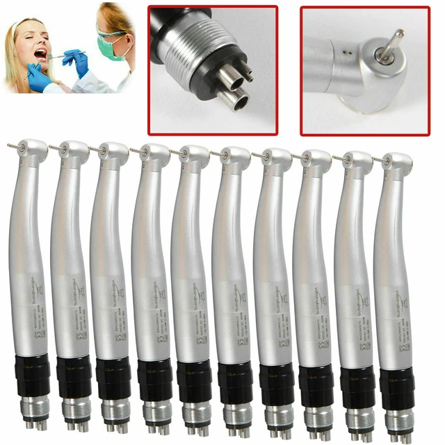 10*Dental High Speed Handpiece Standard Head fit NSK 4-Hole Quick Coupling M4