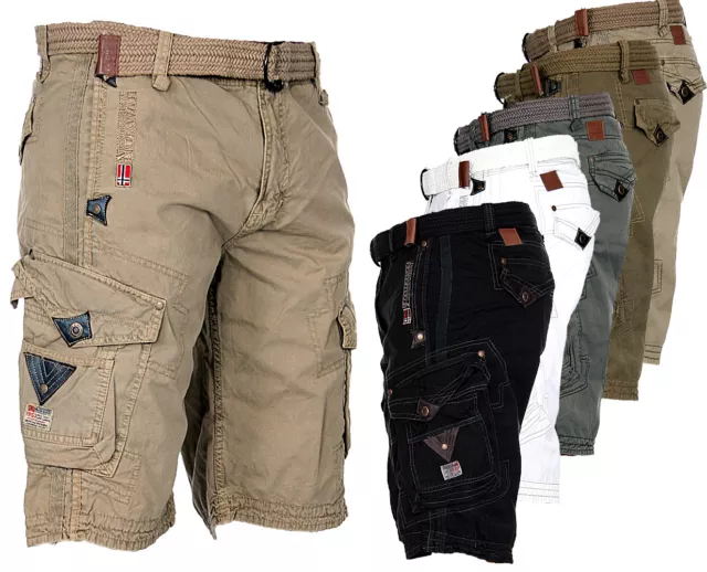 GEOGRAPHICAL NORWAY HOMME Shorts Cargo Pantacourt Bermuda Longueur