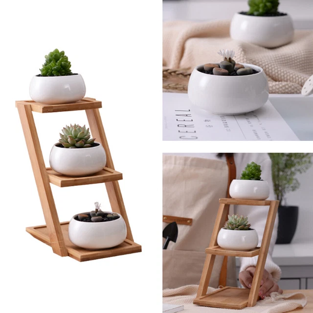 Scaffale Da Tavolo Bianco 30x21x40 Cm Con Motivi Intagliati, Organizer A 2 Livelli Per Libri E CD