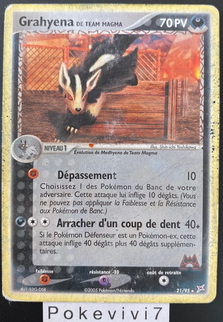 Carte Pokemon GRAHYENA 21/95 Rare Bloc EX Team Aqua VS Team Magma FR OCCASION