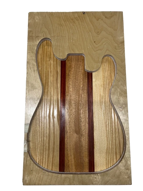 Multispecies Guitar Body Blank, 5 Piece Glued Body 21"x 14-1/2"x 1-7/8", #27