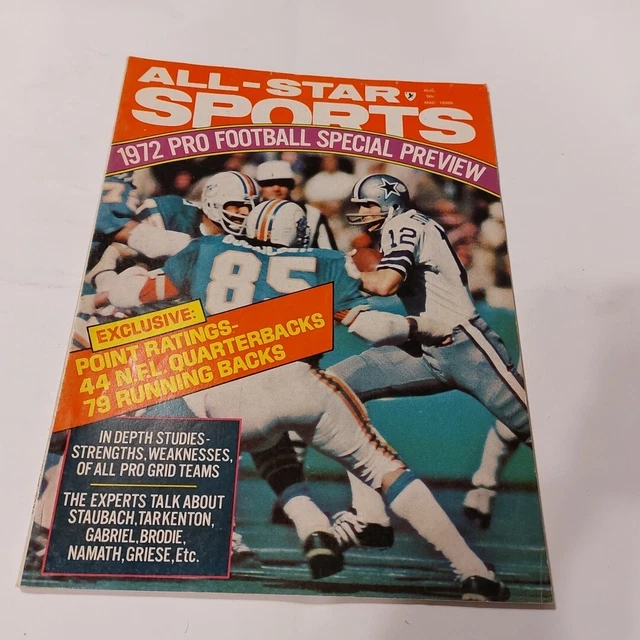 1972 ROGER STAUBACH COWBOYS All Star Sports Football Magazine EUR 8,16