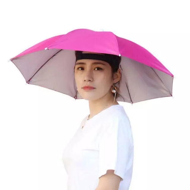 Suns Umbrella Hats Outdoor Rain Folding Fishing Camping Cap INV√ 3