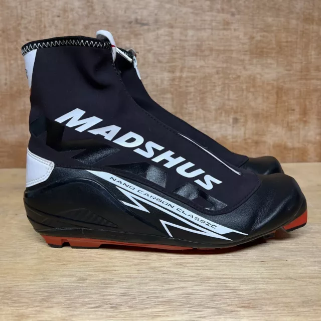 Madshus Nano Carbon Classic Xcelerator Red Black Ski Boots Men Size 8 US