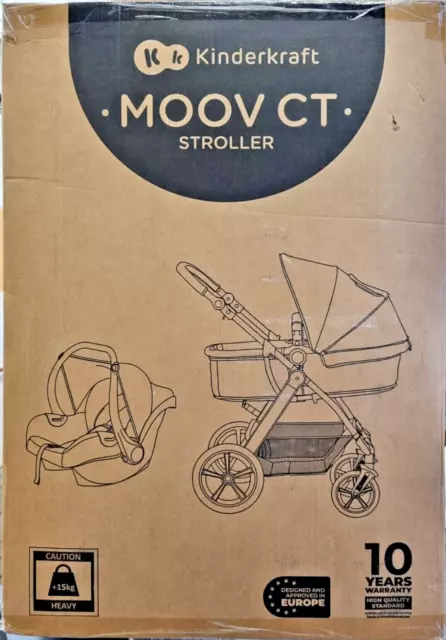 Kinderkraft MOOV CT Kinderwagen 3 in 1 Komplett Set bis 26 kg  Kombikinderwagen