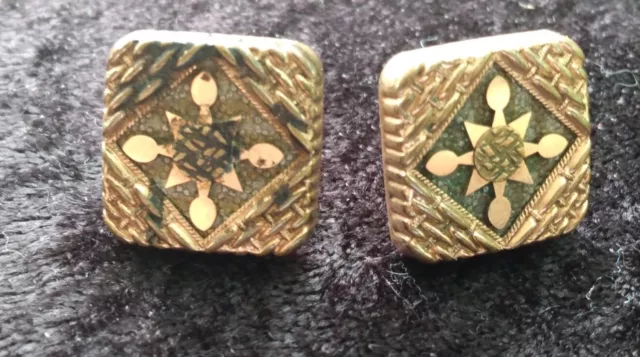 Antique Victorian Gold Filled Cufflinks Pair