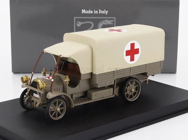 1:43 RIO Fiat 18Bl Truck Ambulanza C.R.I. 1915 160Th Ann.Croce Rossa RIO4741