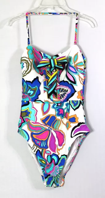 TRINA TURK Halter One Piece Swimsuit Size 6 Multi Color