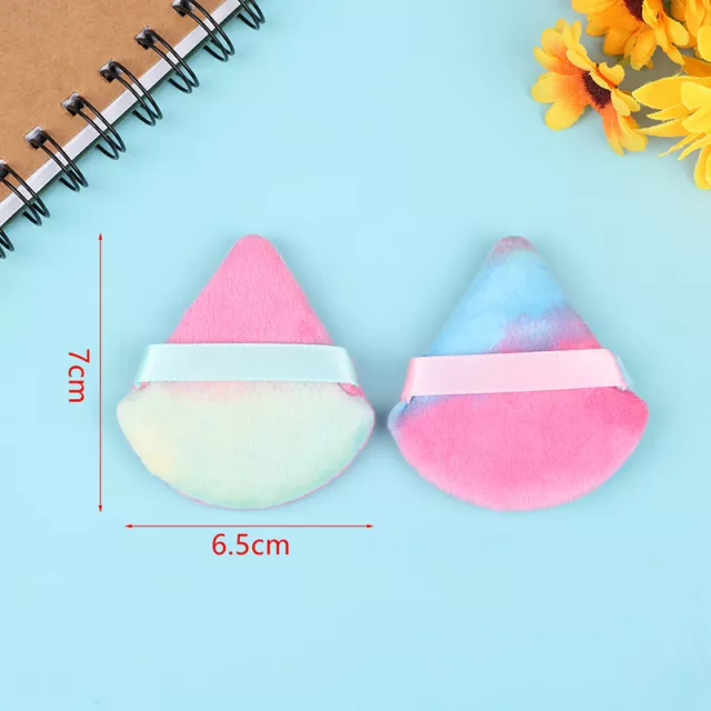 2/5Pc Mini Triangle Velvet Puff Beauty Face Makeup Sponge Soft Cotton -tz 3