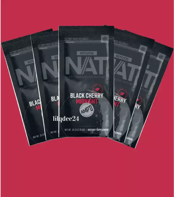 🔥Pruvit Keto OS NAT Ketones Black Cherry Midnight AMPD 5 pack