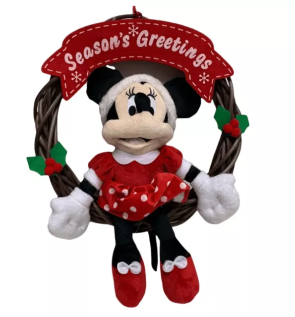 Disney Minnie Mouse Figure Hanging Wreath Christmas Home Decor Novelty Wreaths