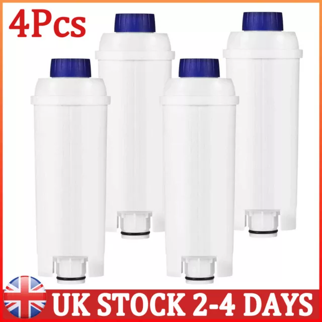 4 x Water Filter Cartridges for DeLonghi DLSC002, SER3017 Coffee Machine Filter