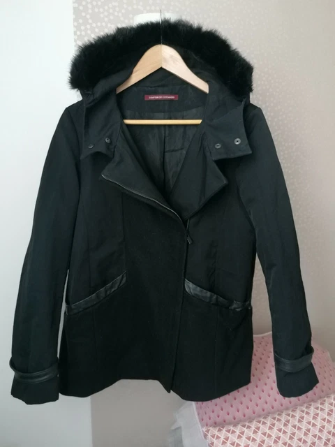 COMPTOIR DES COTONNIERS manteau bi matière taille 40 tbe EUR 60,00