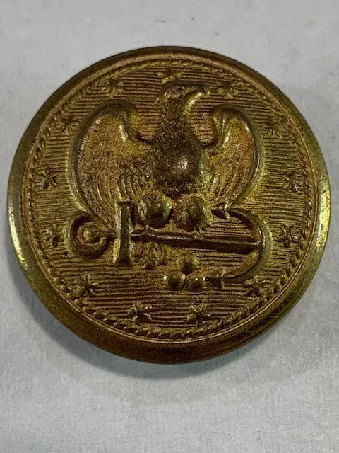 Antique 1860's Civil War US Navy Eagle & Parallel Anchor 1" Brass Button