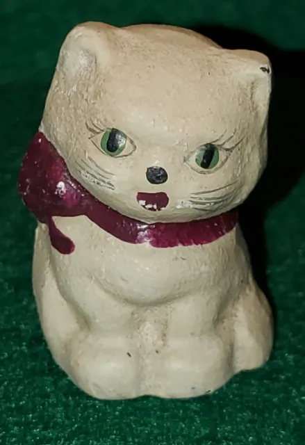 Cast Iron Hubley Cute Kitten Miniature Paperweight