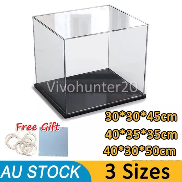 Large Acrylic Display Case Dustproof Clear Box Cars Trucks Vans Self-Install AB