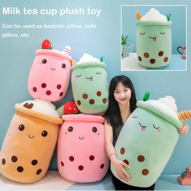 Cute Pearl Milk Tea Boba Bubble Tea Plush Stuffed Soft Toy Huge Pillow Cushio`~
