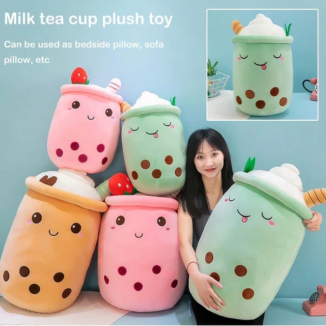 Cute Pearl Milk Tea Boba Bubble Tea Plush Stuffed Soft Toy Huge Pillow CushioS1