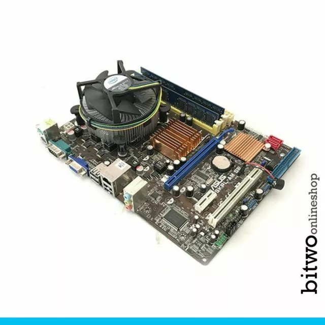 Kit scheda madre per pc computer desktop Asus P5KPL-AM SE intel E5400 4GB DDR2