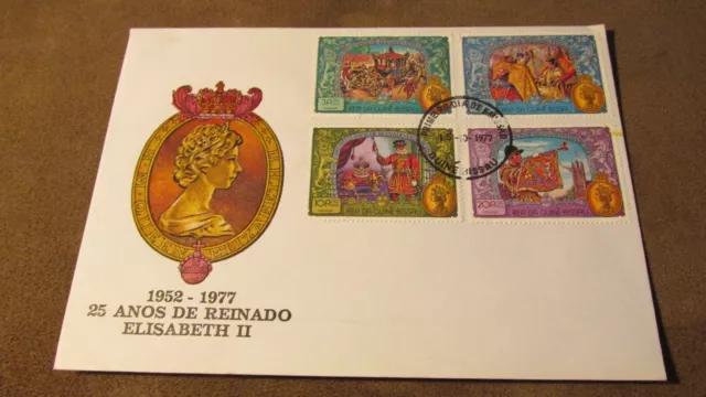 1977 First Day Cover- Queen Elizabeth Royal Silver Jubilee - Guinea-Bissau