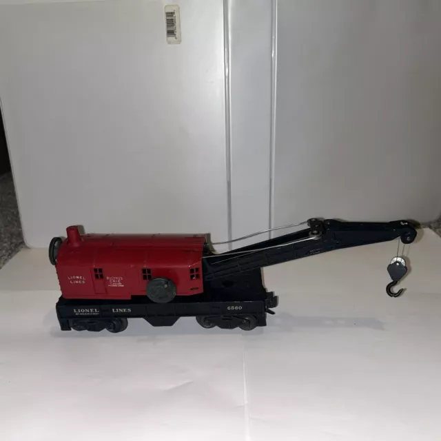 Lionel Trains 6560 Crane Car O Gauge Scale Bucyrus Erie Railroad Crane