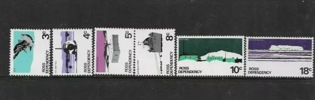 Mint 1972 New Zealand Nz Ross Dependency Stamp Set