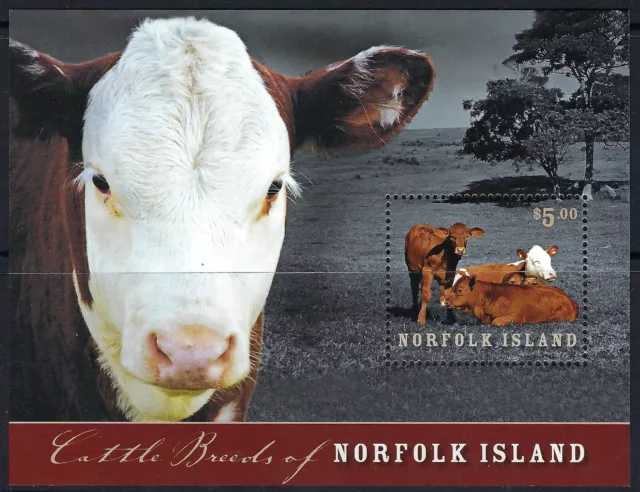 2009 Norfolk Island SG#1056 Cattle Breeds series 2 mini sheet MS Mint MUH MNH