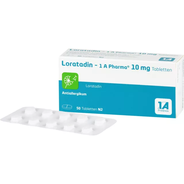 1 A Pharma Loratadin akut 10 mg Tabletten bei Allergie, 50 St. Tabletten 1879112 2