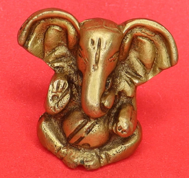 Statue Ganesh Sur Rat - Lord Ganesha Ganpati - Polyrésine Multicolore - 11 Cm