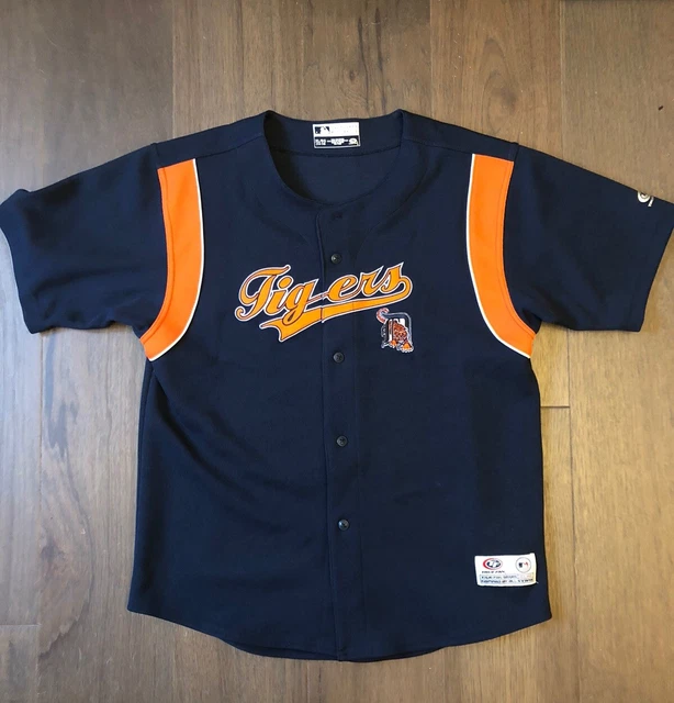 True Fan Detroit Tigers Size XL Blue Short Sleeve Embroidered Jersey MLB True Fan Detroit Tigers Size XL Blue Short Sleeve Embroidered Jersey MLB