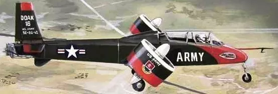 VZ-4DA DOAK USA Convertiplane Airplane VZ4DA Mahogany Kiln Wood Model Small New