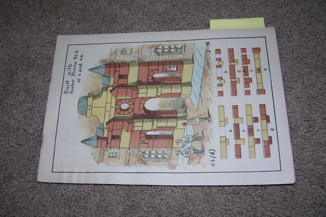 Vintage Richter's Anchor Blocks No. 4 Building Designs Instruction, Richter