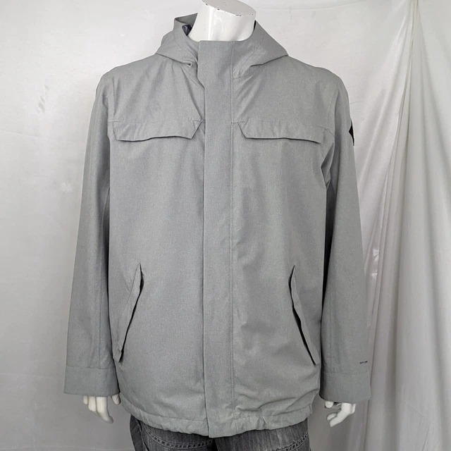 Giacca con cappuccio da uomo The North Face Dryvent grigio cerniera intera vintage taglia XL