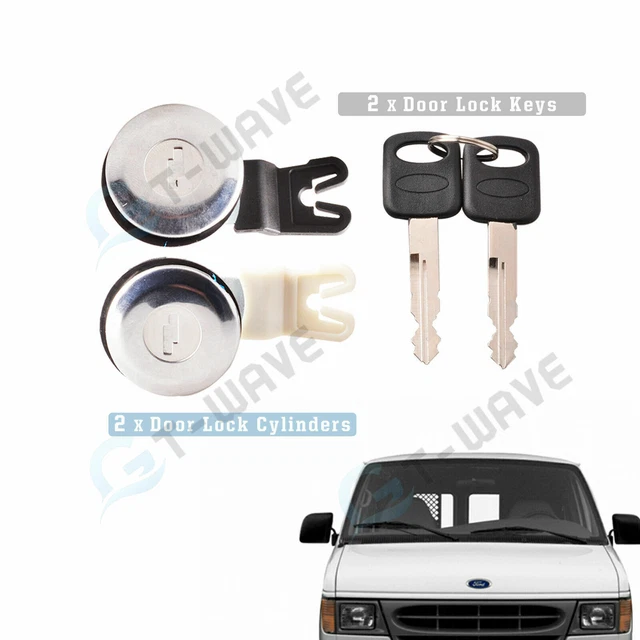 DOOR LOCK CYLINDER&KEYS a Set for Ford Econoline Van F150 F250 Super