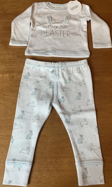 Mud Pie Kids Baby Boy Infant My First Easter Bunny 2-Piece Pant Set 0-3 Months