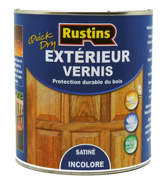 Vernis extérieur Satinée pour bois séchage rapide incolore 500ml