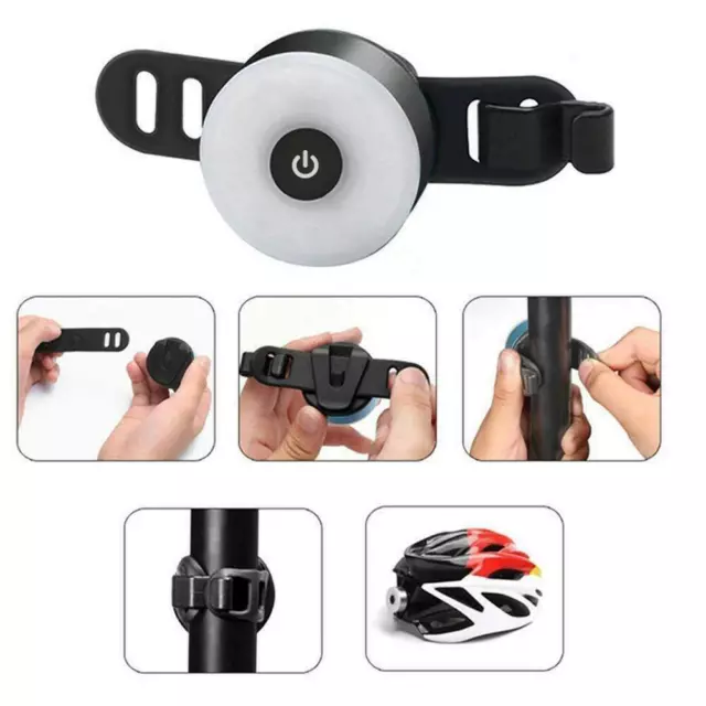 Luce Posteriore per Bici LED Ricaricabile USB Bicicletta Faro Fanale Bike MTB