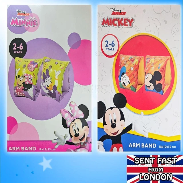 DISNEY JUNIOR ARM Bands Swim wings Water Safe Mickey Mouse Minnie age 2