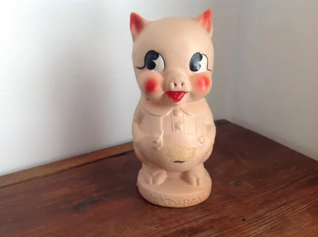 Vintage Porky Pig Chalkware Piggy Bank