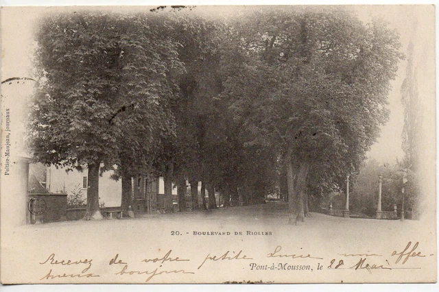 PONT A MONSOON - Meurthe et Moselle - CPA 54 - le boulevard de Riolles Cp 1900