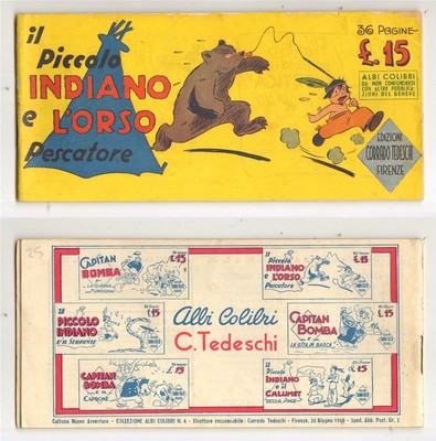 Tedeschi Striscia CAPITAN BOMBA e Il Terribile Pigmeo # 7  ALBI COLIBRI 1948 C 