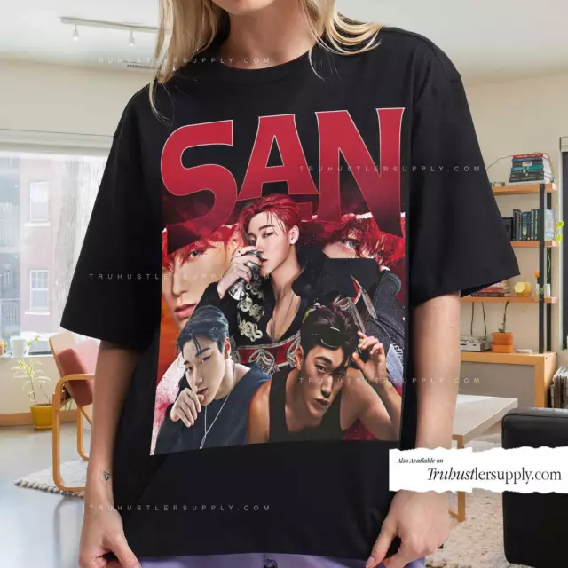 Choi San Ateez Kpop Inspired Retro Shirt, Vintage Graphic Unisex T-Shirt S-5XL