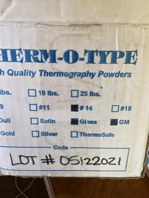 Thermography Powder Graphic #14 Gloss Fine Clear - New 1Lbs