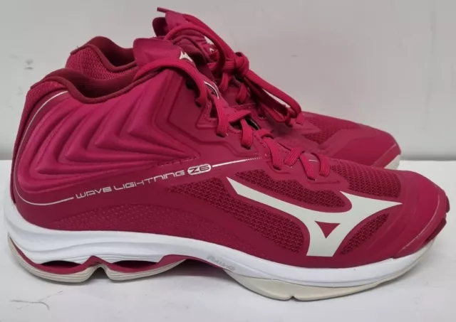 Mizuno Damen Wave Lightning Z6 mittlere Volleyballschuhe rot weiß UK 6,5 | REF BRS