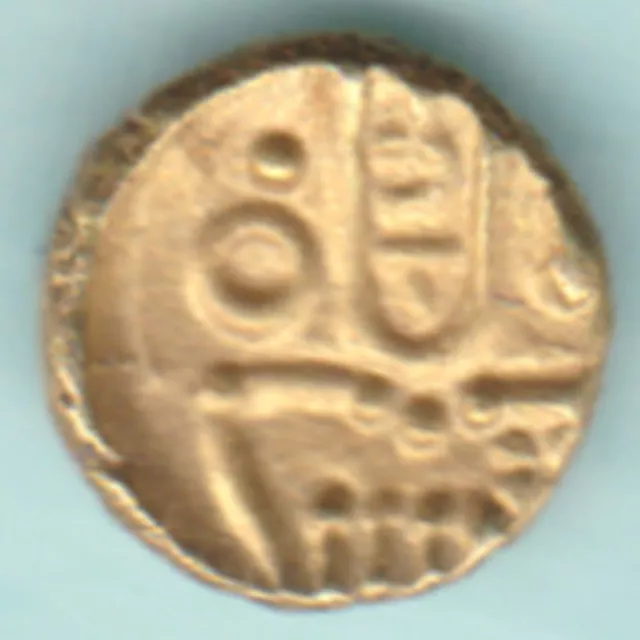 French India Cochin Gold Fanam Rare Small Coin